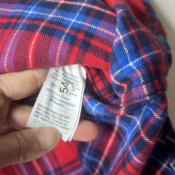 J.Crew Mercantile L Women’s Quarter Zip Tartan Plaid Red Flannel - Picture 6 of 10